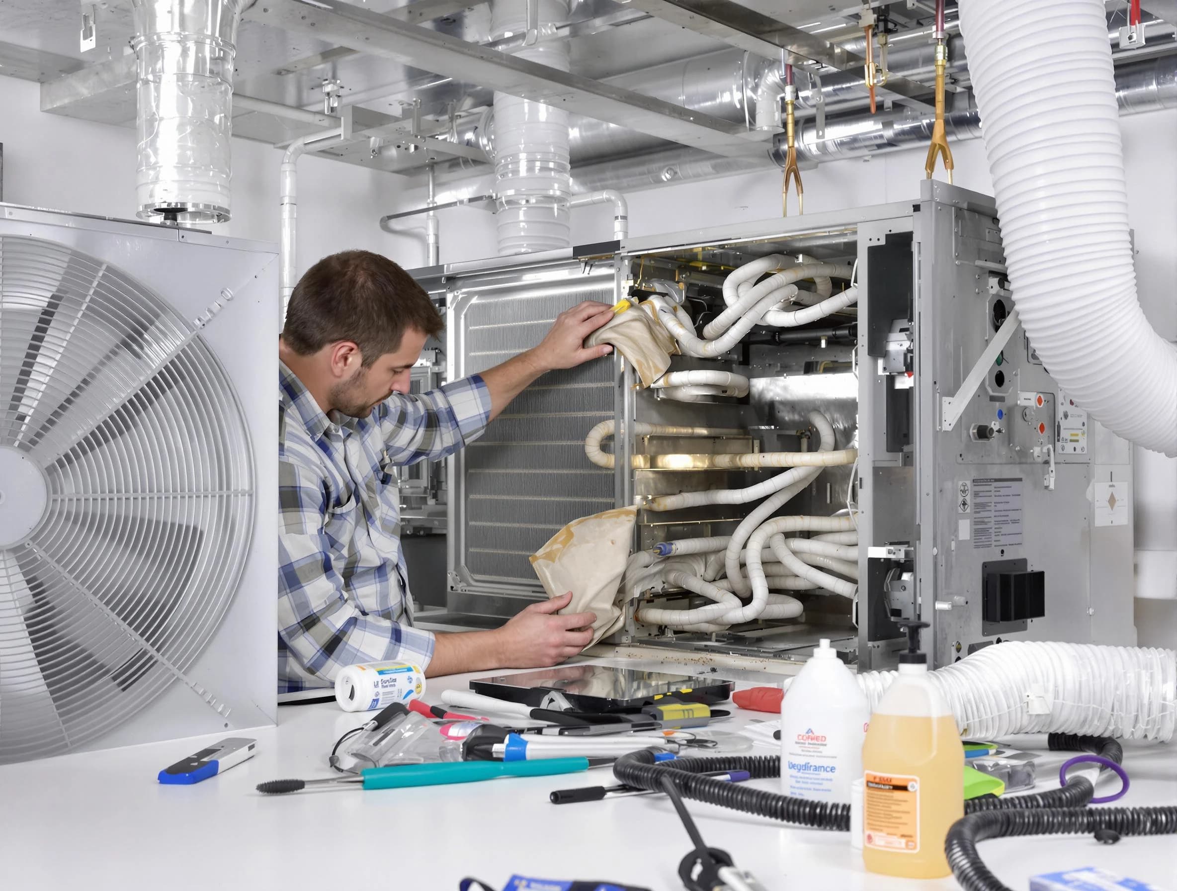 Grantsville Air Duct Cleaning specialist performing precision AC coil cleaning in Grantsville