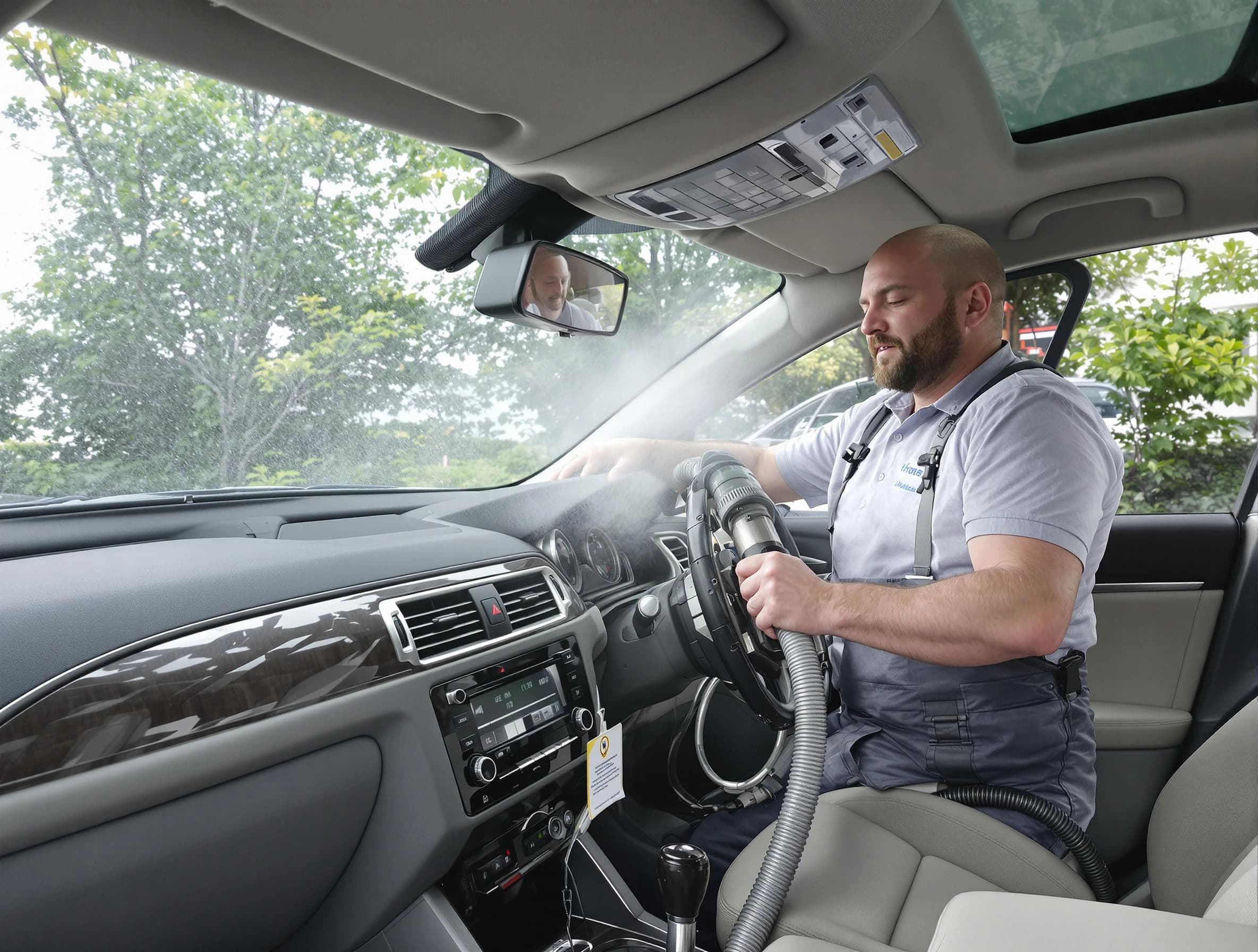 Grantsville Air Duct Cleaning specialist performing professional car duct cleaning in Grantsville