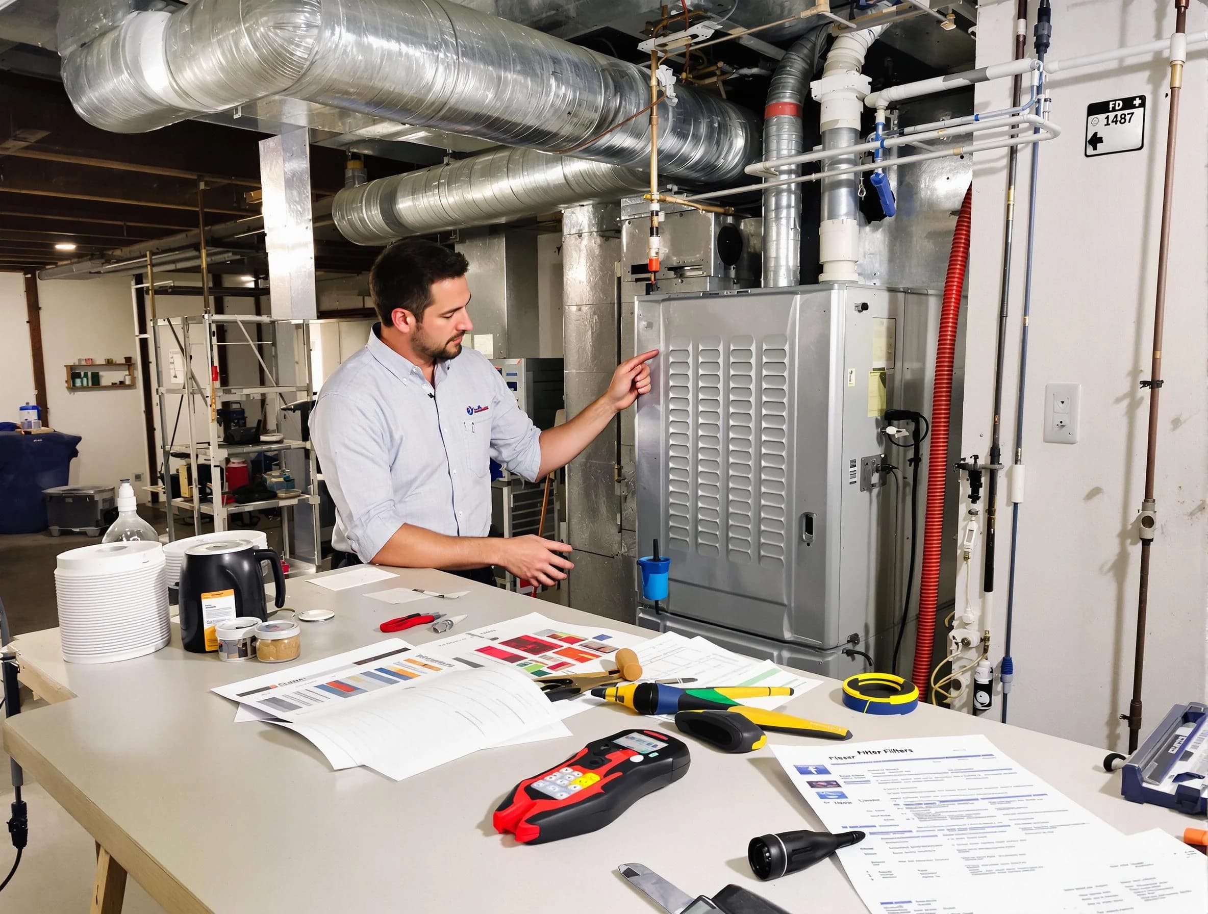 Grantsville Air Duct Cleaning inspector conducting detailed filter system evaluation using professional diagnostic tools in Grantsville