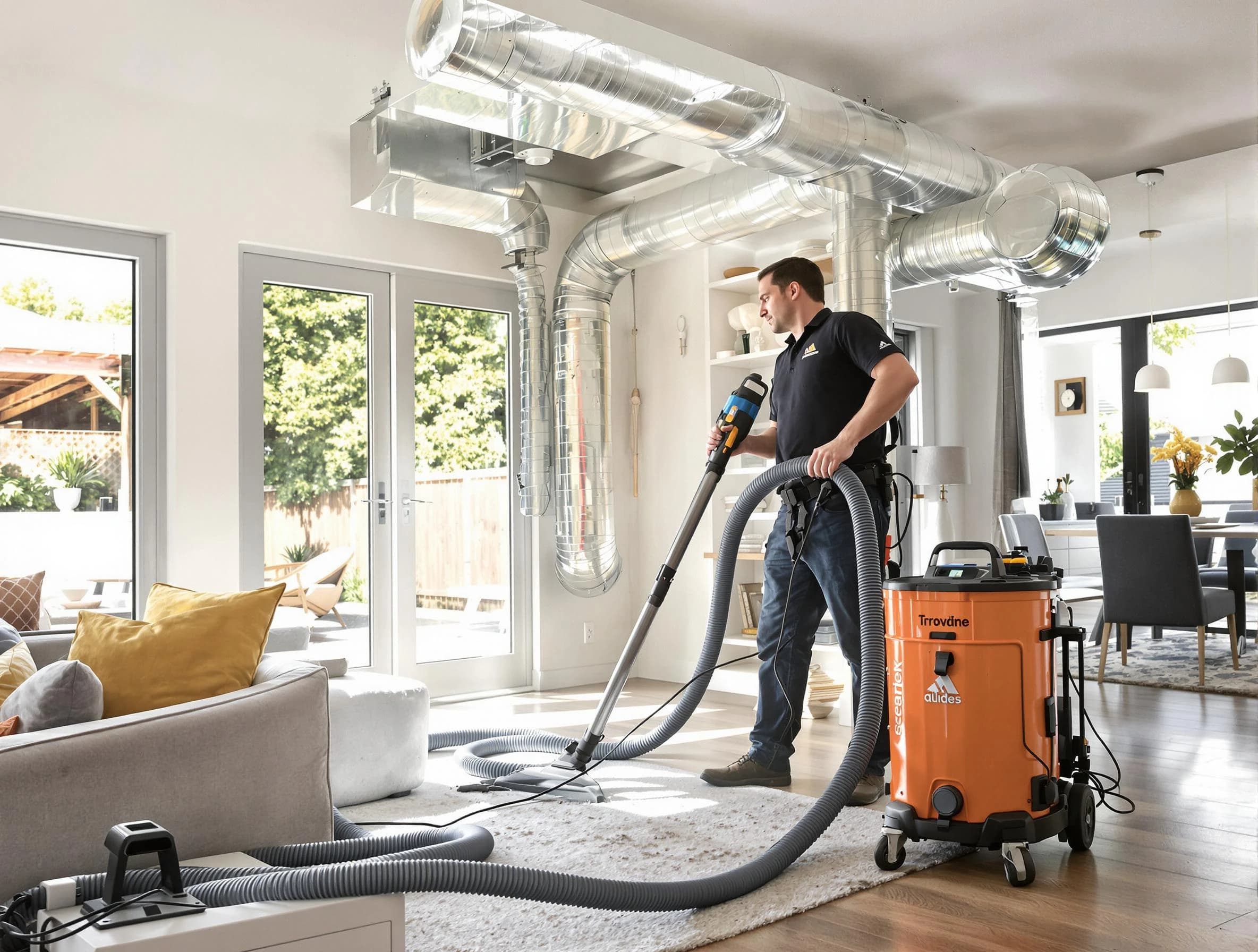 Grantsville Air Duct Cleaning specialist performing thorough residential duct cleaning using advanced equipment in Grantsville